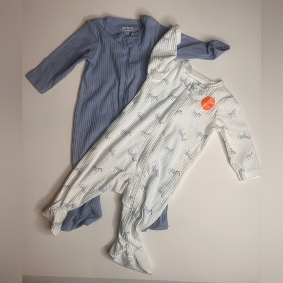 Carter's Lot 2 Sleep N Play Zip Up Sleepers 6 Months 12.5-17lb NEW - Picture 5 of 7